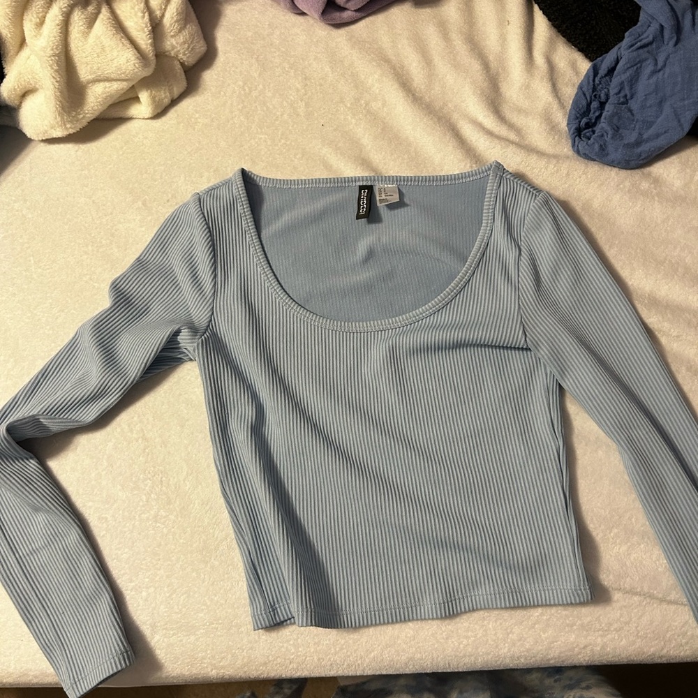 Blue sweater, tight fitted small
